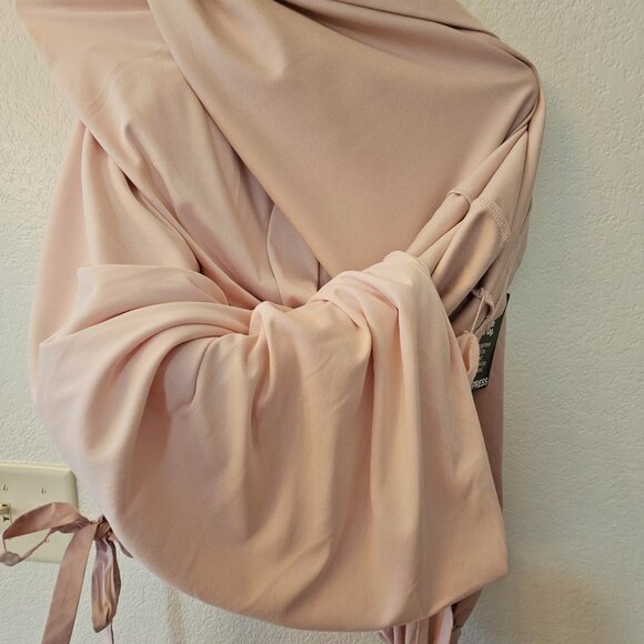 Express Tie Balloon Sleeve Ponte Shift Dress Pink Size L New With Tags - Picture 8 of 8